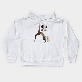 yoga heals the soul Kids Hoodie